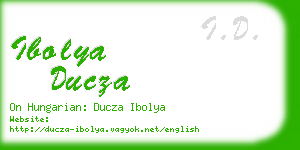 ibolya ducza business card